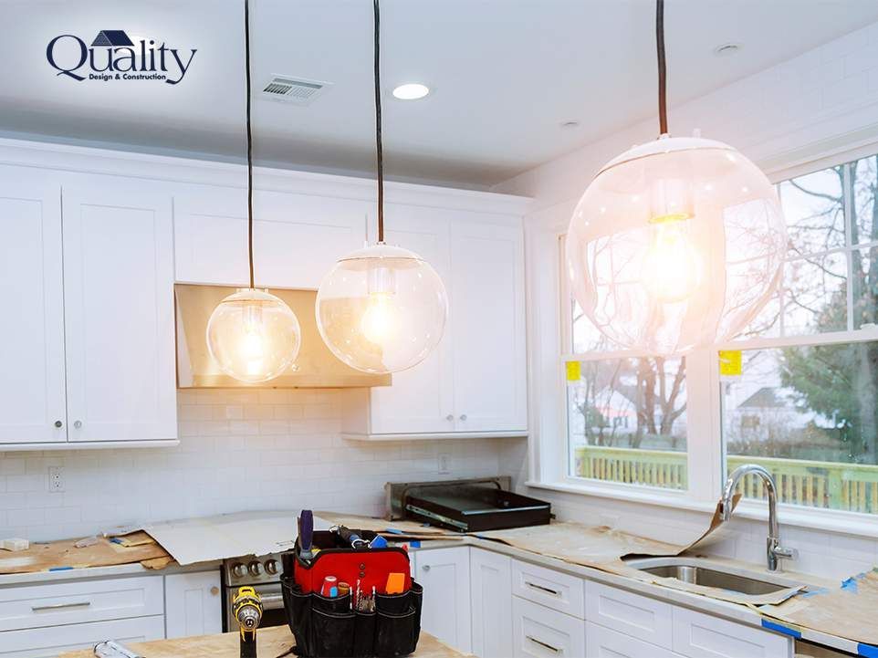 Kitchen lit with neutral white lighting showing true finish colours