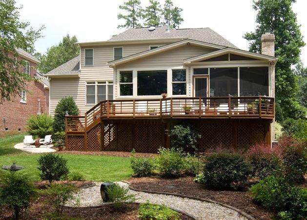 Screened porch built as a dining room addition